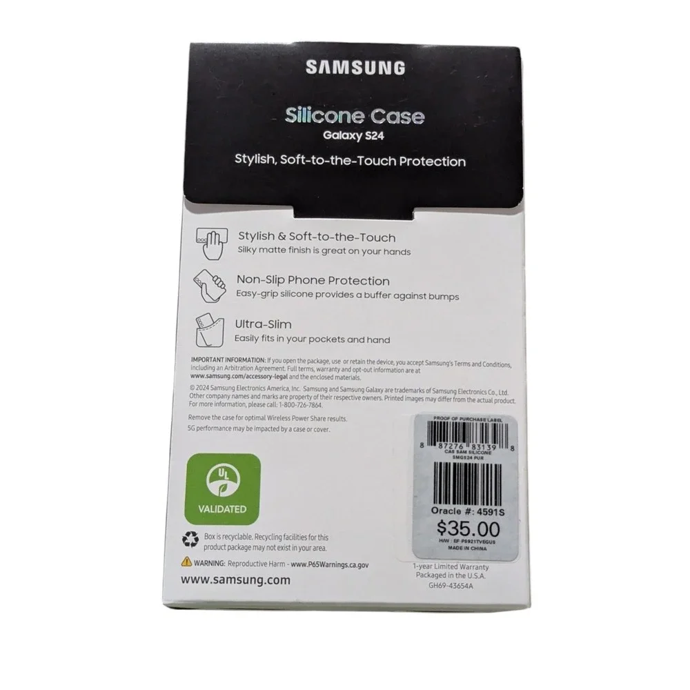 B3. Samsung Silicone Case For Samsung Galaxy S24 - Violet
